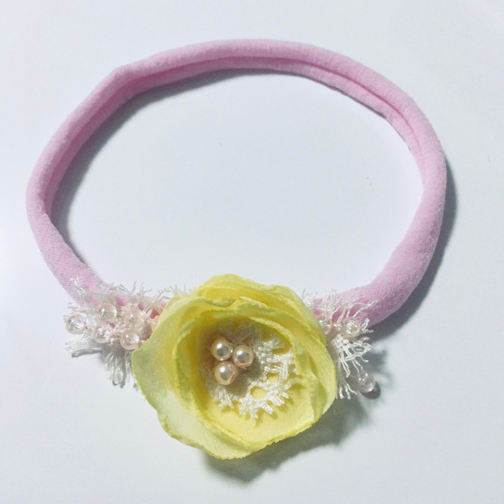 Chiffon Floral Nylon Headband Newborn